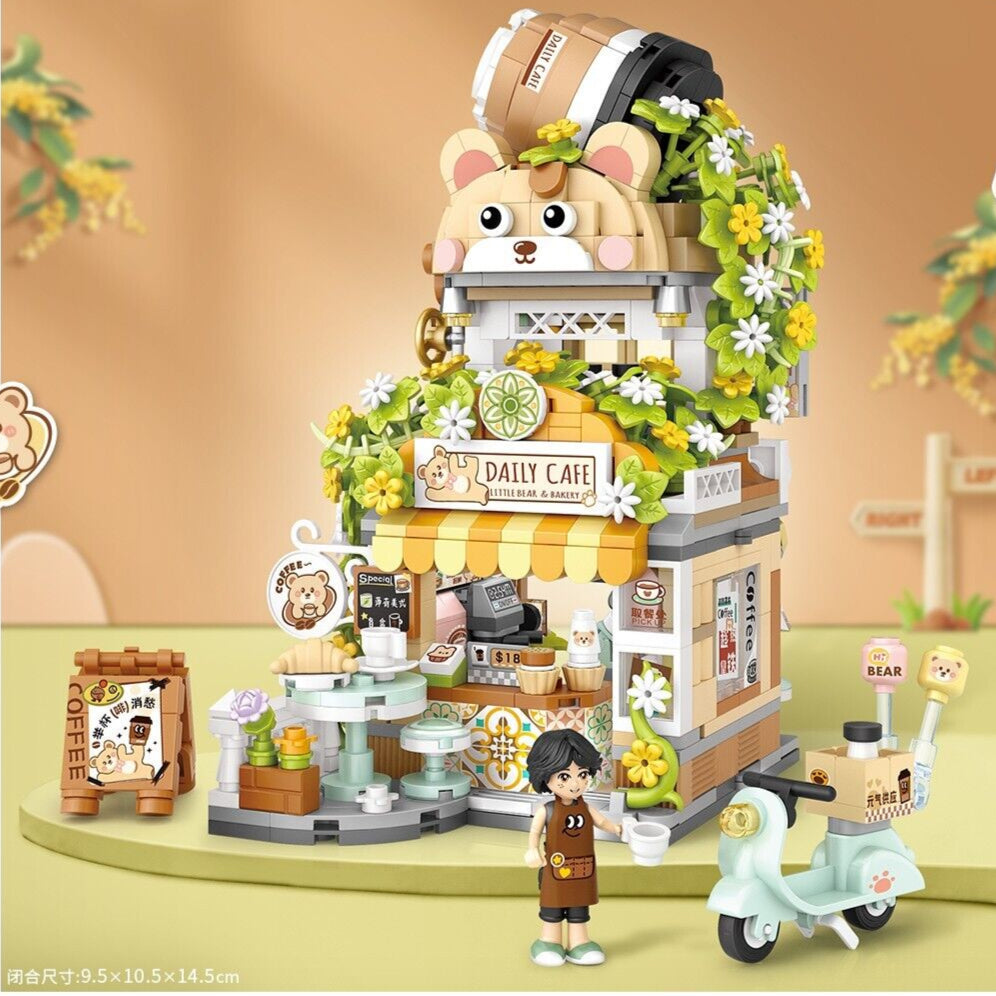 LOZ Bear Coffee (1077pcs) Mini Buillding Block 1382