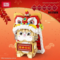 LOZ Building Blocks Set Dancing Lion Display Toy Bricks Gift for Adults and Kids