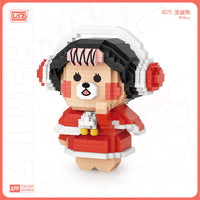 LOZ Diamond Blocks B Family-Christmas Girl Bear Mini Building Blocks 9275