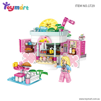 Toymart Amusement Park Drinks Shop Building Blocks Set – 367 PCS DIY Theme Park Shop Model, Mini Nano Blocks Kit (1729) for Kids & Adults, Collectible Display & Gift
