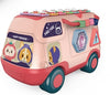Toymart Musical Knock Piano Bus – 3-in-1 Xylophone Toy Vehicle with Shape Sorter, Pull-Along Feature & Fun Sound Effects, Educational Play for Toddlers & Kids