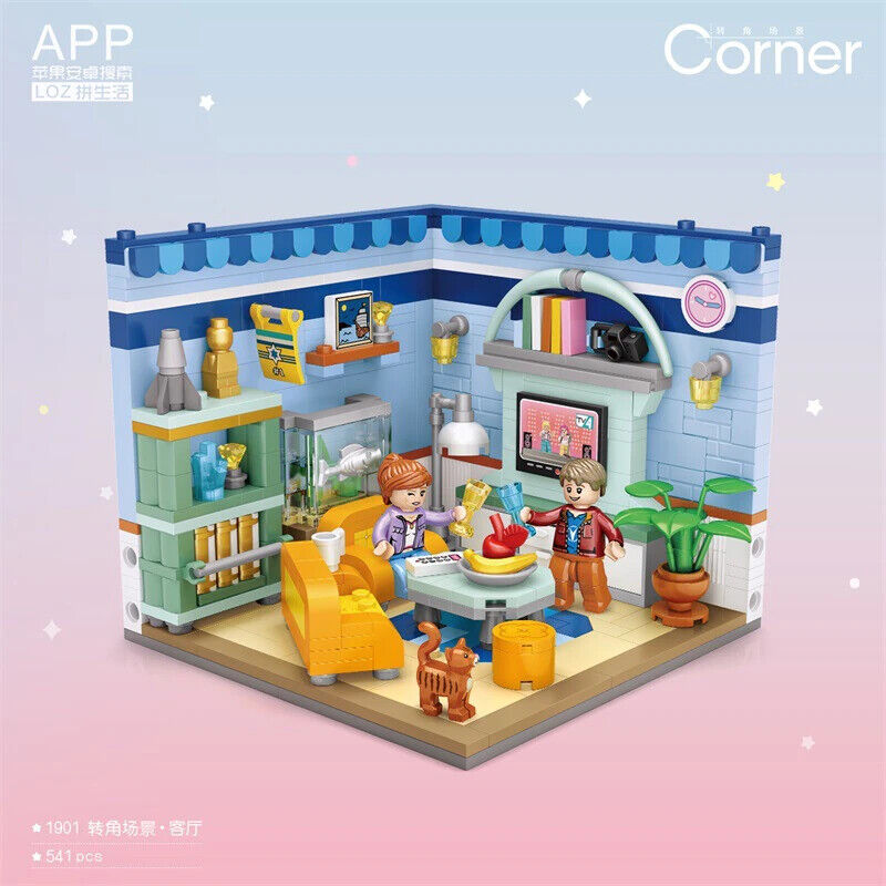 LOZ House Corner Sreries Living Room (541pcs) Nano Block 1901