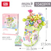 LOZ Flower Series Green Crocs Slipper (1040pcs)+Pink Sneaker (998pcs) Gift Toy