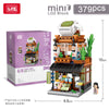 LOZ Japanese Street Kimono Hot Spring Ramen Matcha Shop Building Sets Lego-Like