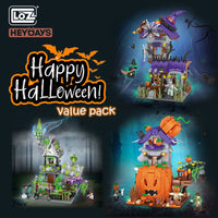 LOZ Halloween Value Pack Pumpkin Witch Freak House Building Set Blocks Toys Gift