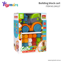 CuteCar 20-Piece Building Block Cement Mixer – Light, Sound, and Music
