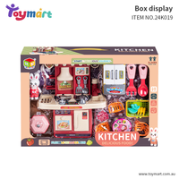 TOYMART Kids' Deluxe Kitchen Playset – Pretend Cooking Station with Refrigerator, Utensils, Food Accessories & Bunny Character, Role-Playing Toy for Boys & Girls Age 3+