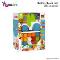 CuteCar 20-Piece Building Block Truck – Light, Sound, and Music