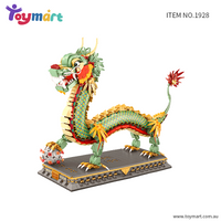 Toymart Chinese Chic Series Dragon Building Blocks Set – 1416 PCS DIY Chinese Dragon Model, Mini Nano Blocks Kit (1928) for Adults & Kids, Collectible Gift & Toy