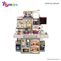 Toymart Dream Kitchen Playset - Interactive Pretend Play Cooking Set with Light & Sound, Realistic Kitchen Accessories, Role-Playing Toy for Kids
