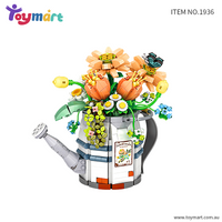 Toymart Flower Series Watering Pot Plant Building Blocks Set – 973 PCS DIY Plant Model, Mini Nano Blocks Kit (1936) for Adults & Kids, Collectible Display & Gift